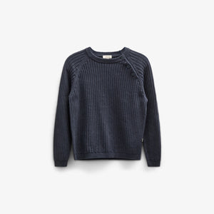 Katoenen gebreide trui - Tween - Navy | 100694 Jett