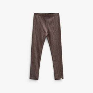 Zachte Rib Legging - Kids - Chocolate Melange | 100697 Alana