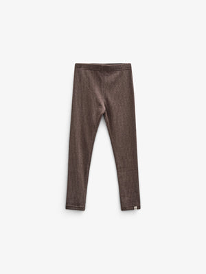 Zachte Rib Legging - Kids - Chocolate Melange | 100697 Alana