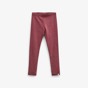 Zachte Rib Legging - Kids - Burgundy Melange | 100698 Alana