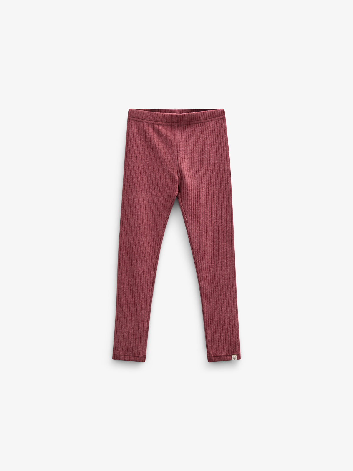 Zachte Rib Legging - Kids - Burgundy Melange | 100698 Alana