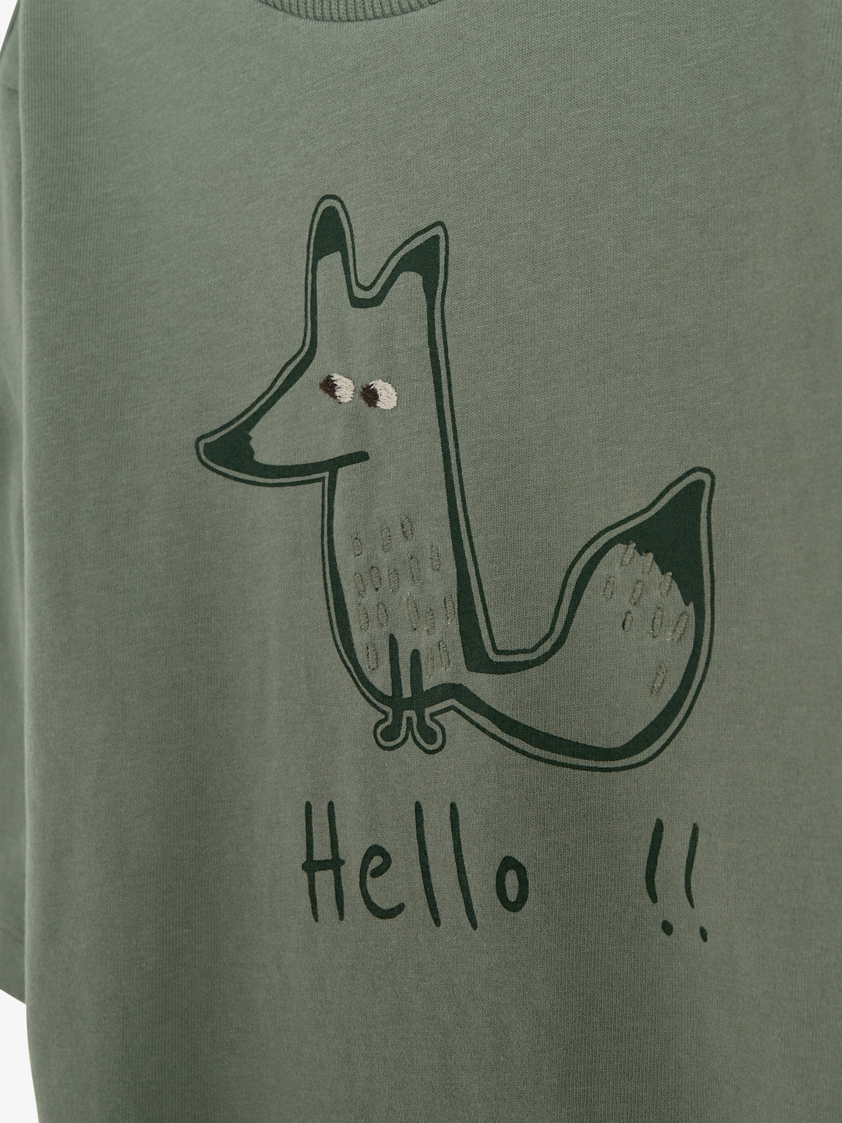 Foxie T-shirt met lange mouwen - Little - Green