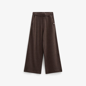 Zachte rib broek met wijde pijpen - Tween - Chocolate Melange | 100701 Alana