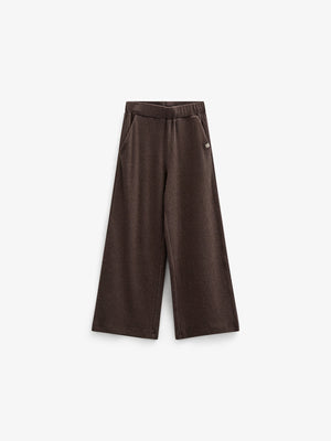 Zachte rib broek met wijde pijpen - Tween - Chocolate Melange | 100701 Alana