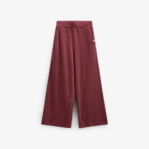 Zachte rib broek met wijde pijpen - Tween - Burgundy Melange | 100702 Alana