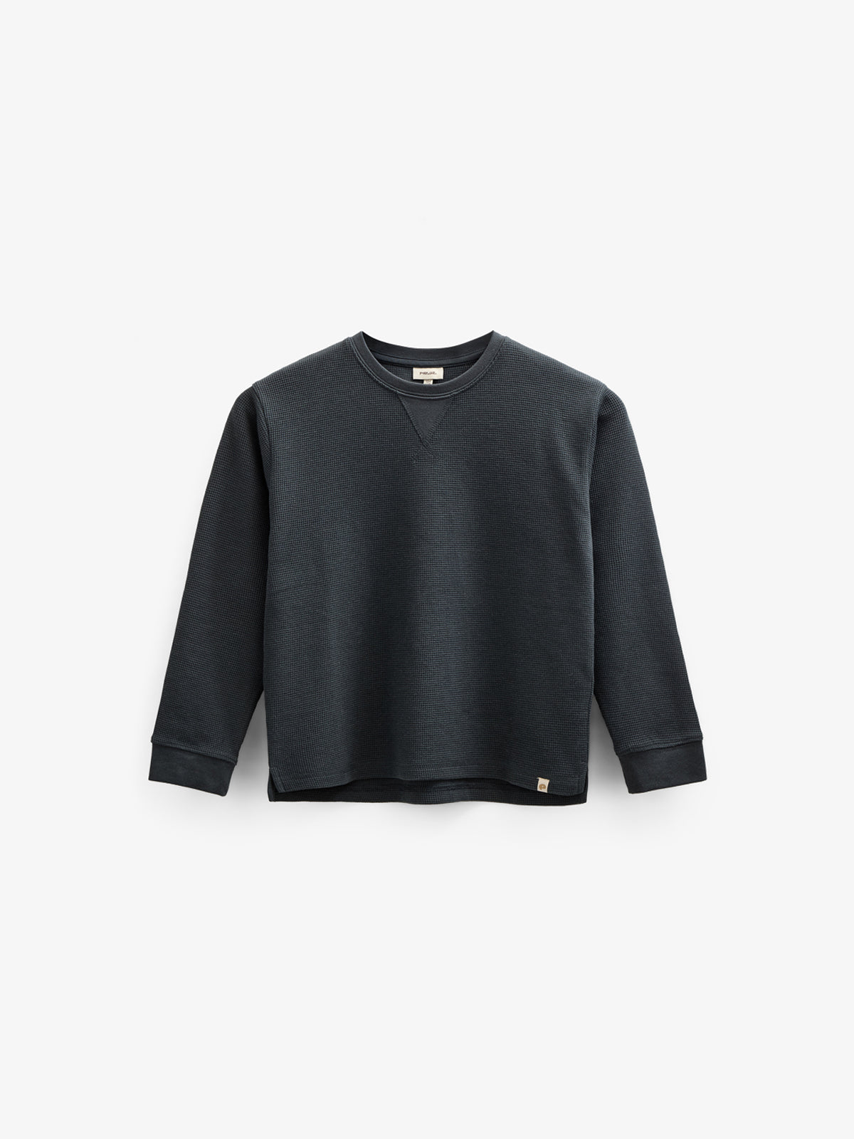 Gestructureerd T-shirt met lange mouwen - Kids - Forest Green | 100707 Malthe