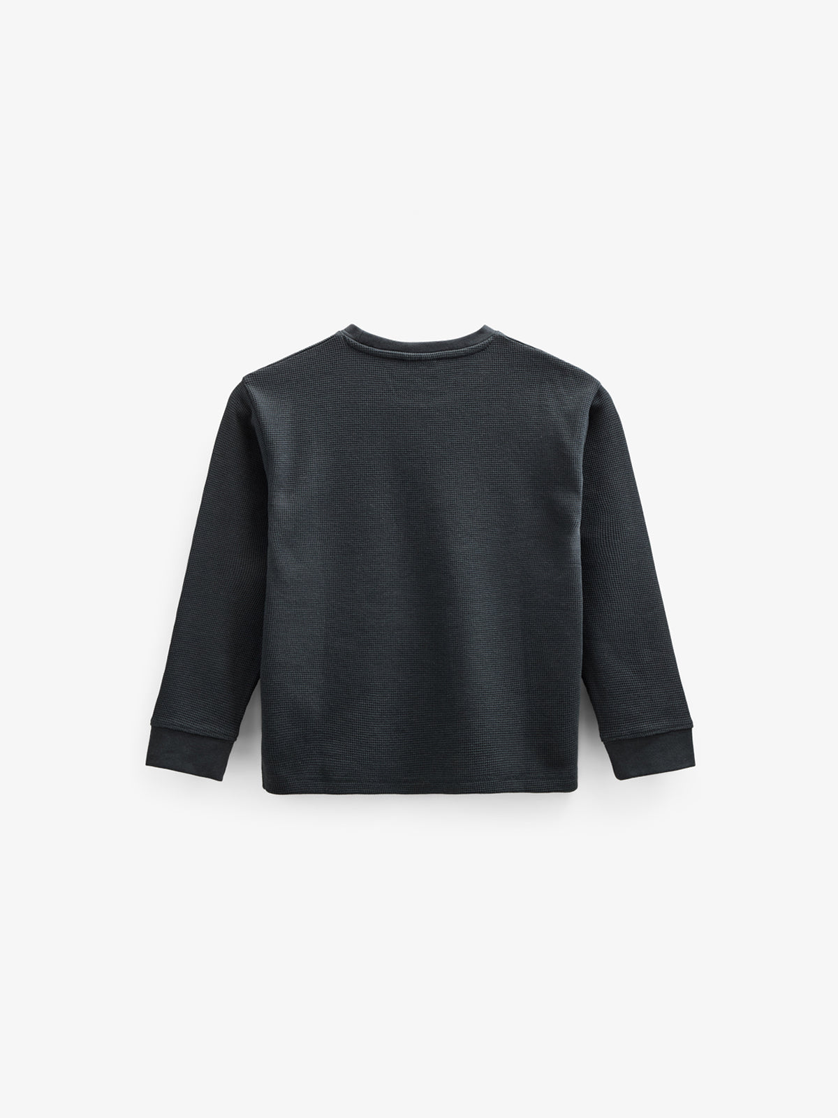 Gestructureerd T-shirt met lange mouwen - Kids - Forest Green | 100707 Malthe