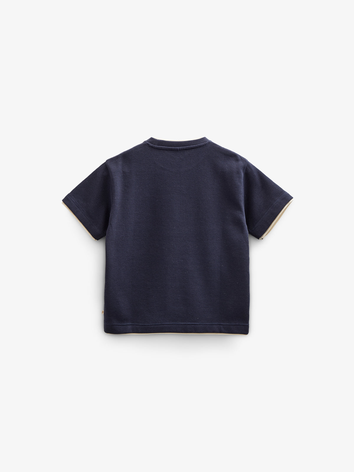 Gestructureerd T-shirt met korte mouwen - Tween - Navy | 100710 Malthe