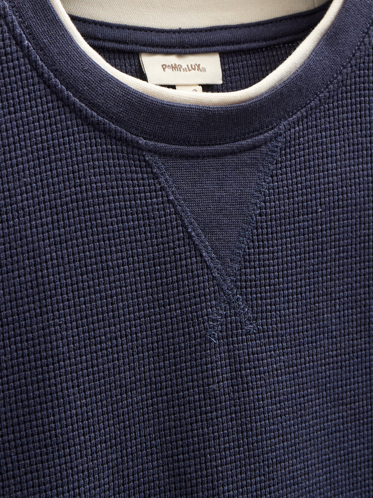 Gestructureerd T-shirt met korte mouwen - Tween - Navy | 100710 Malthe