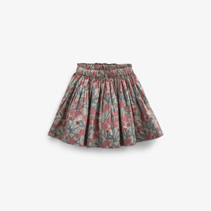 Bedrukte katoenen popeline rok - Kids - Rose / Green | 100717 Amy
