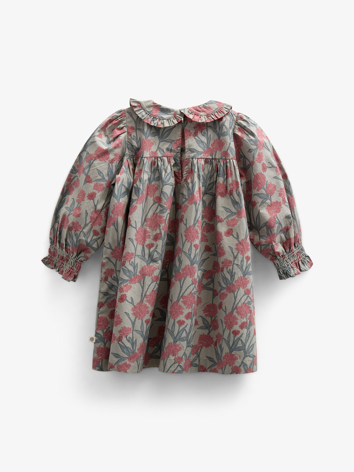 Bedrukte katoenen popeline jurk - Kids - Rose / Green | 100722 Amy