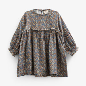 Gedrukte jurk van dubbel gaas - Kids - Blue / Brown | 100727 Maggie