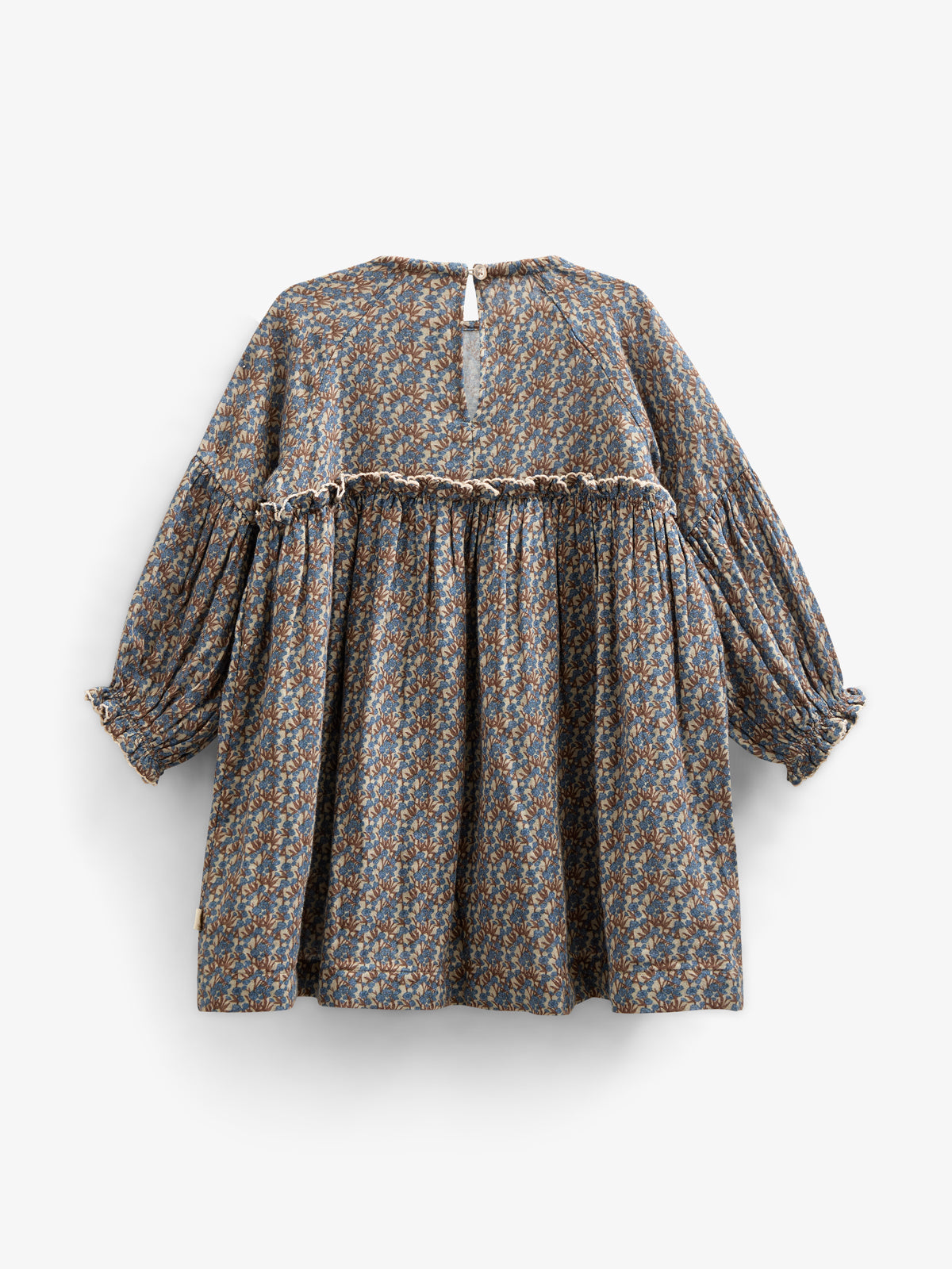 Gedrukte jurk van dubbel gaas - Kids - Blue / Brown | 100727 Maggie