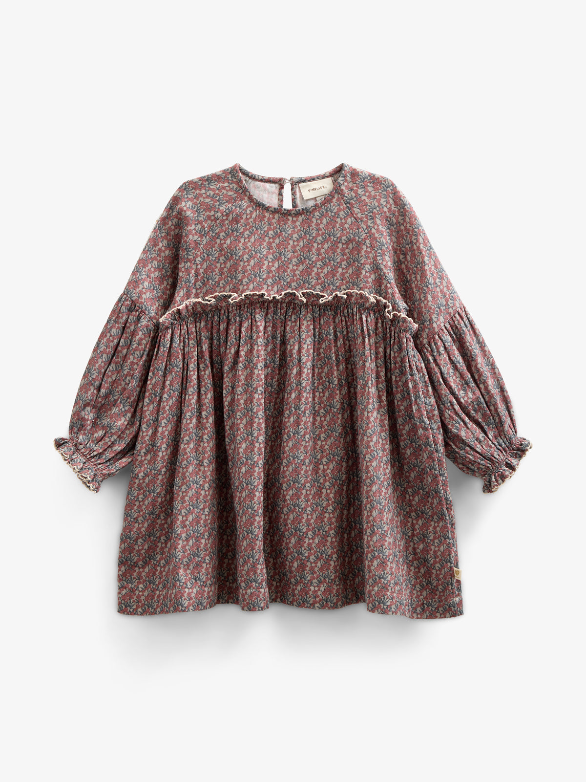 Gedrukte jurk van dubbel gaas - Kids - Rose / Green | 100728 Maggie