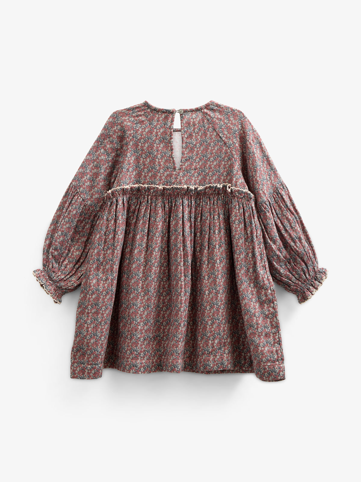 Gedrukte jurk van dubbel gaas - Kids - Rose / Green | 100728 Maggie