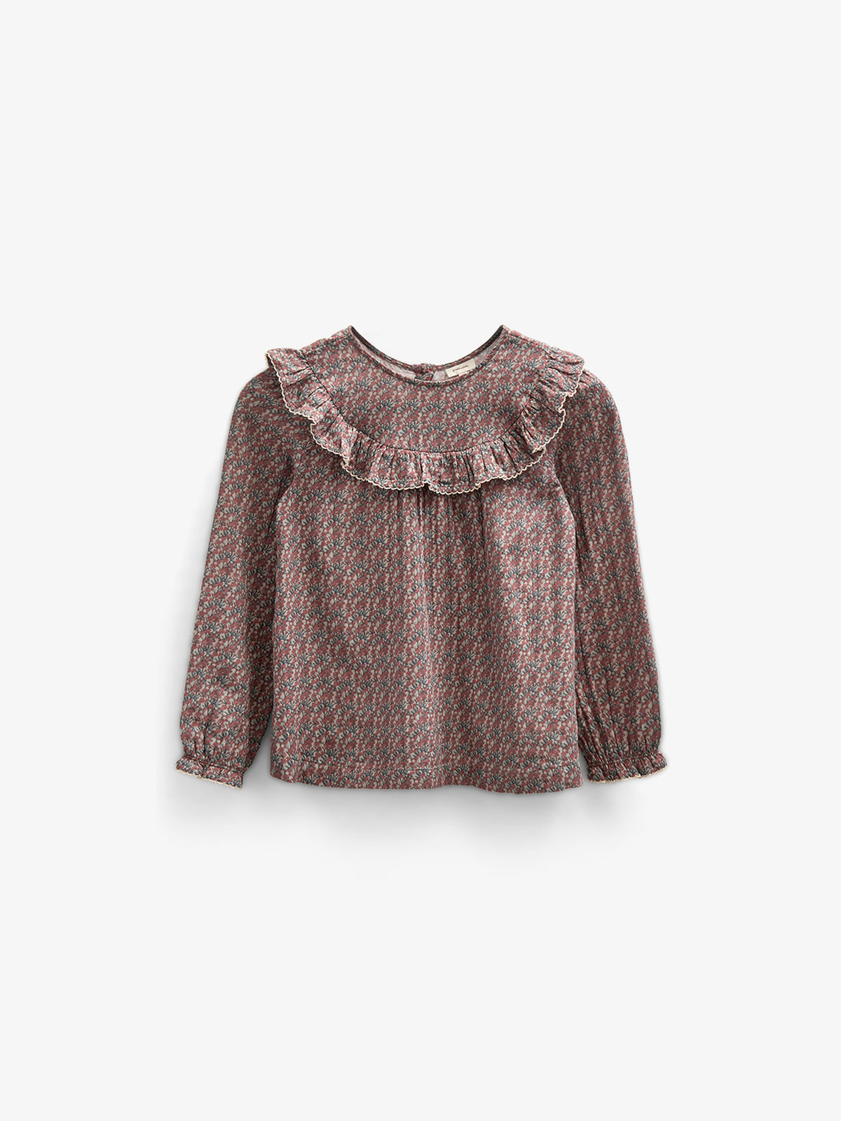 Gedrukte dubbel gaas blouse - Kids - Rose / Green | 100731 Maggie