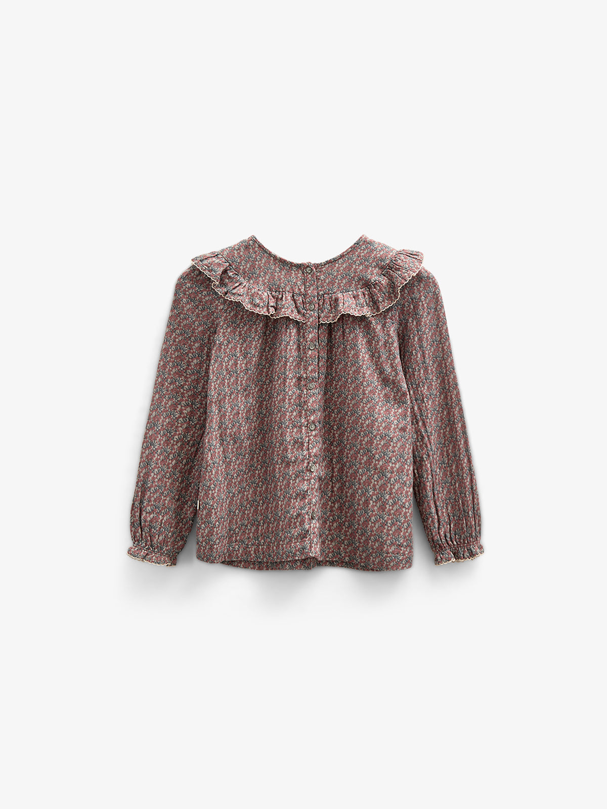 Gedrukte dubbel gaas blouse - Kids - Rose / Green | 100731 Maggie