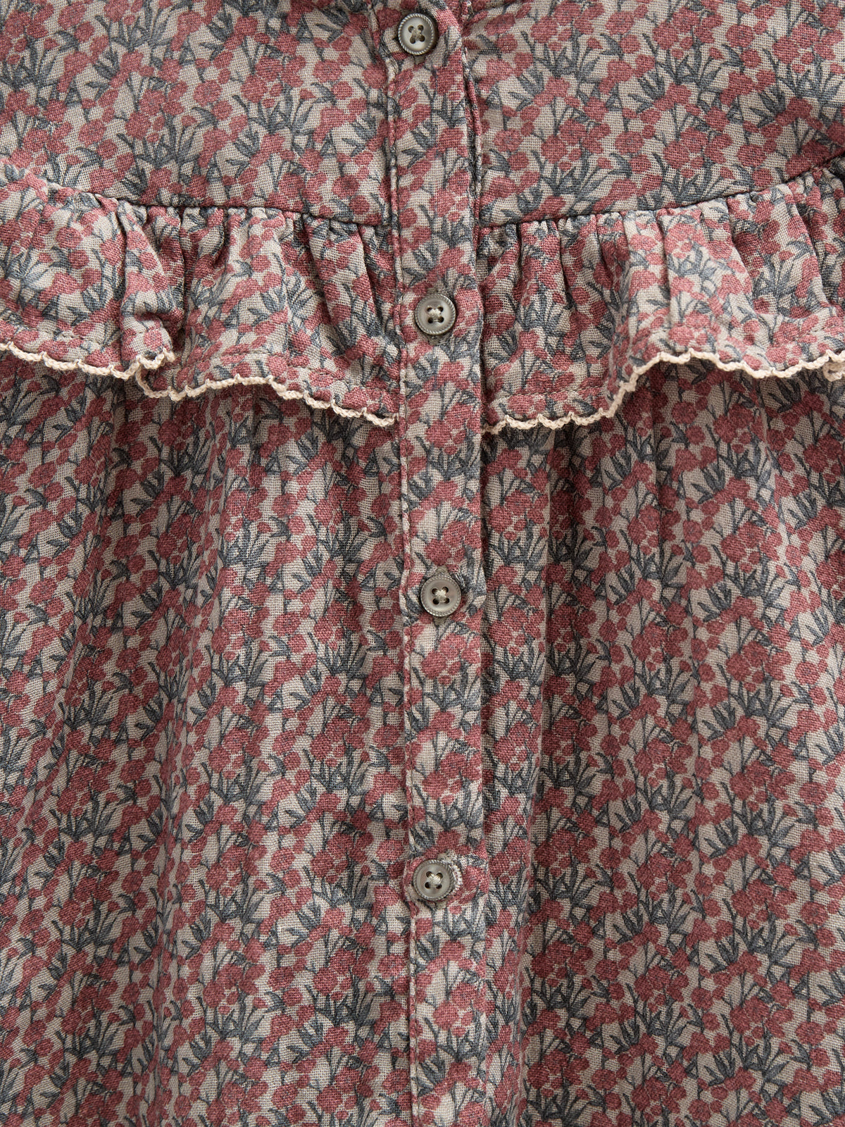 Gedrukte dubbel gaas blouse - Kids - Rose / Green | 100731 Maggie