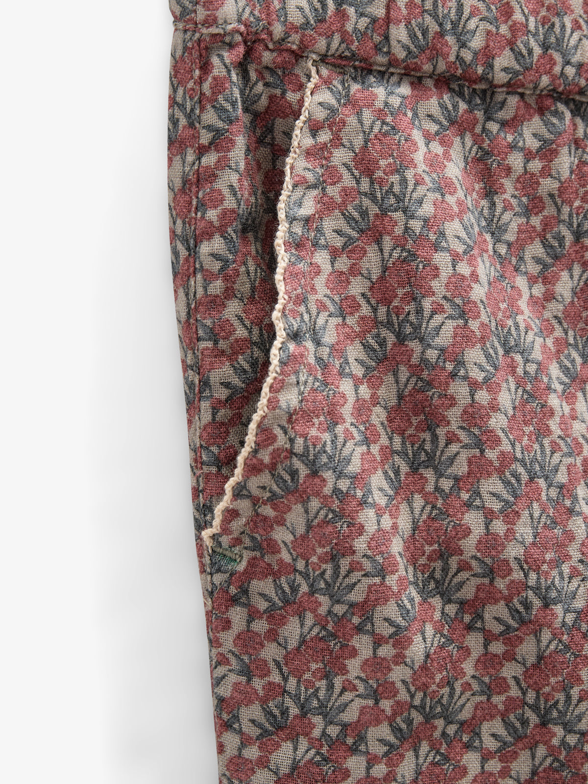 Gedrukte broek van dubbel gaas - Kids - Rose / Green | 100734 Maggie