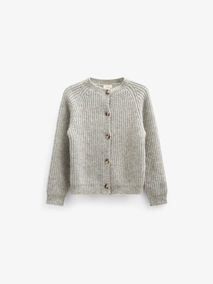 vest van wolmix - Kids - Grey Melange | 100746 Cork