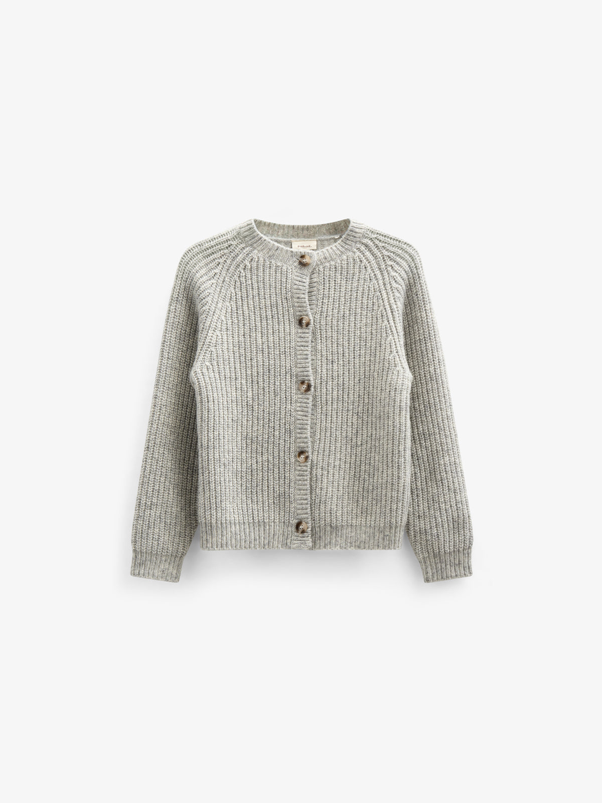 vest van wolmix - Kids - Grey Melange | 100746 Cork