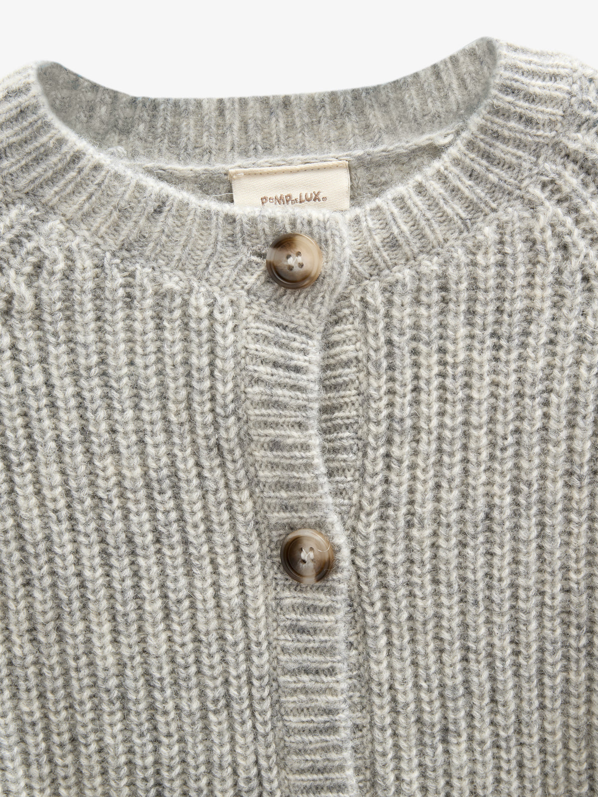 vest van wolmix - Kids - Grey Melange | 100746 Cork