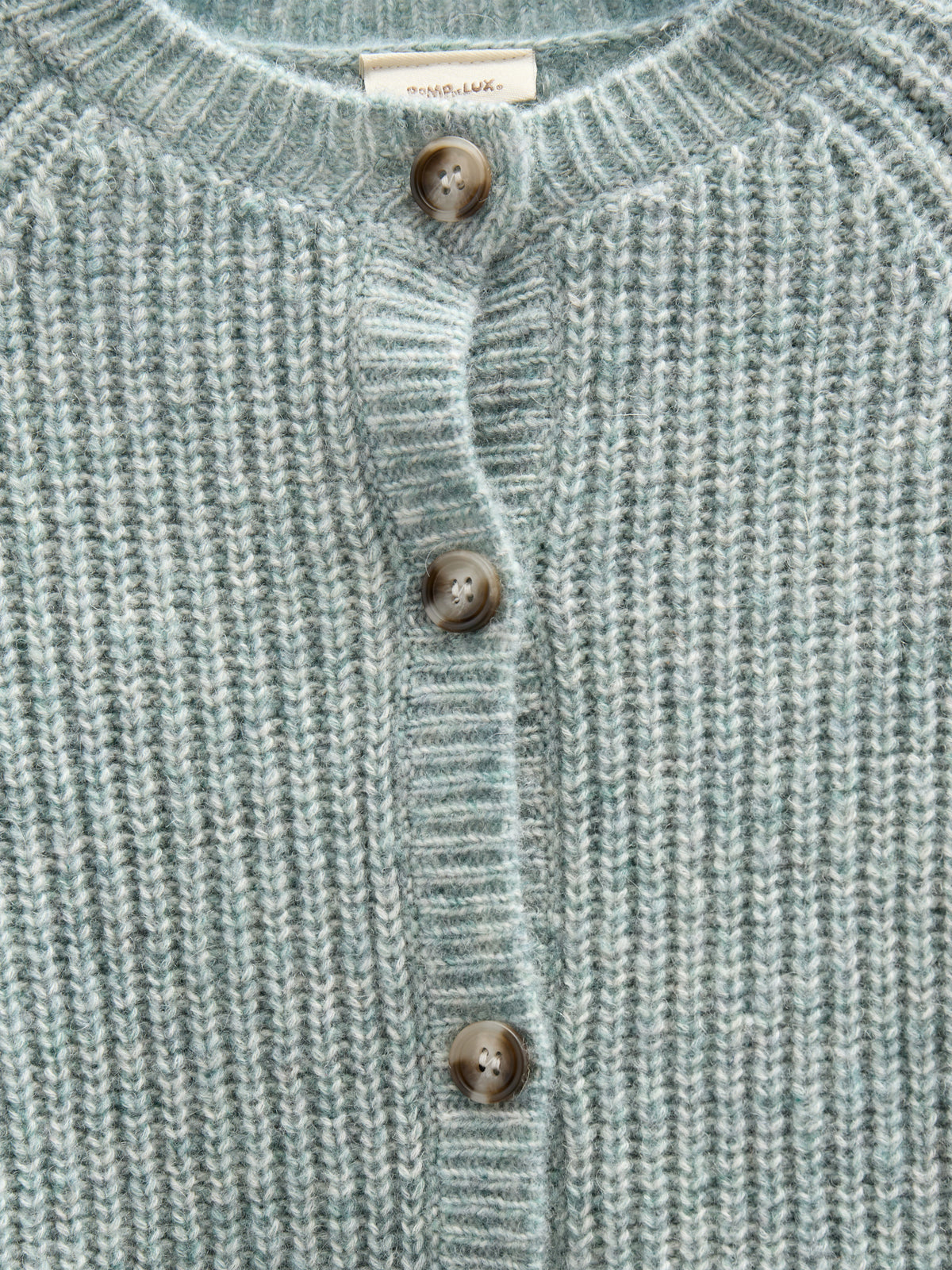 vest van wolmix - Kids - Green Melange | 100747 Cork