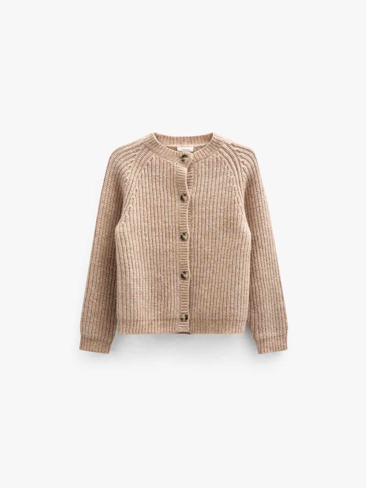 vest van wolmix - Kids - Beige Melange | 100748 Cork