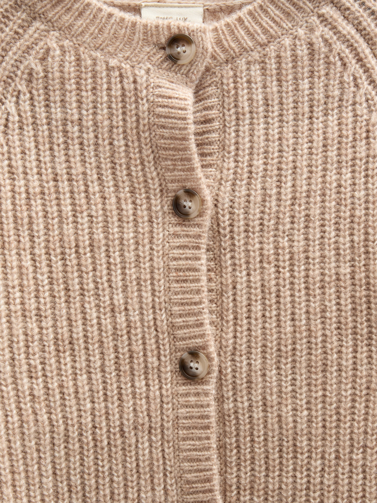 vest van wolmix - Kids - Beige Melange | 100748 Cork