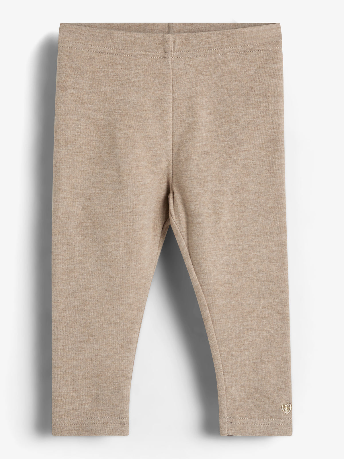 Legging van pluche jersey - Little - Beige Melange