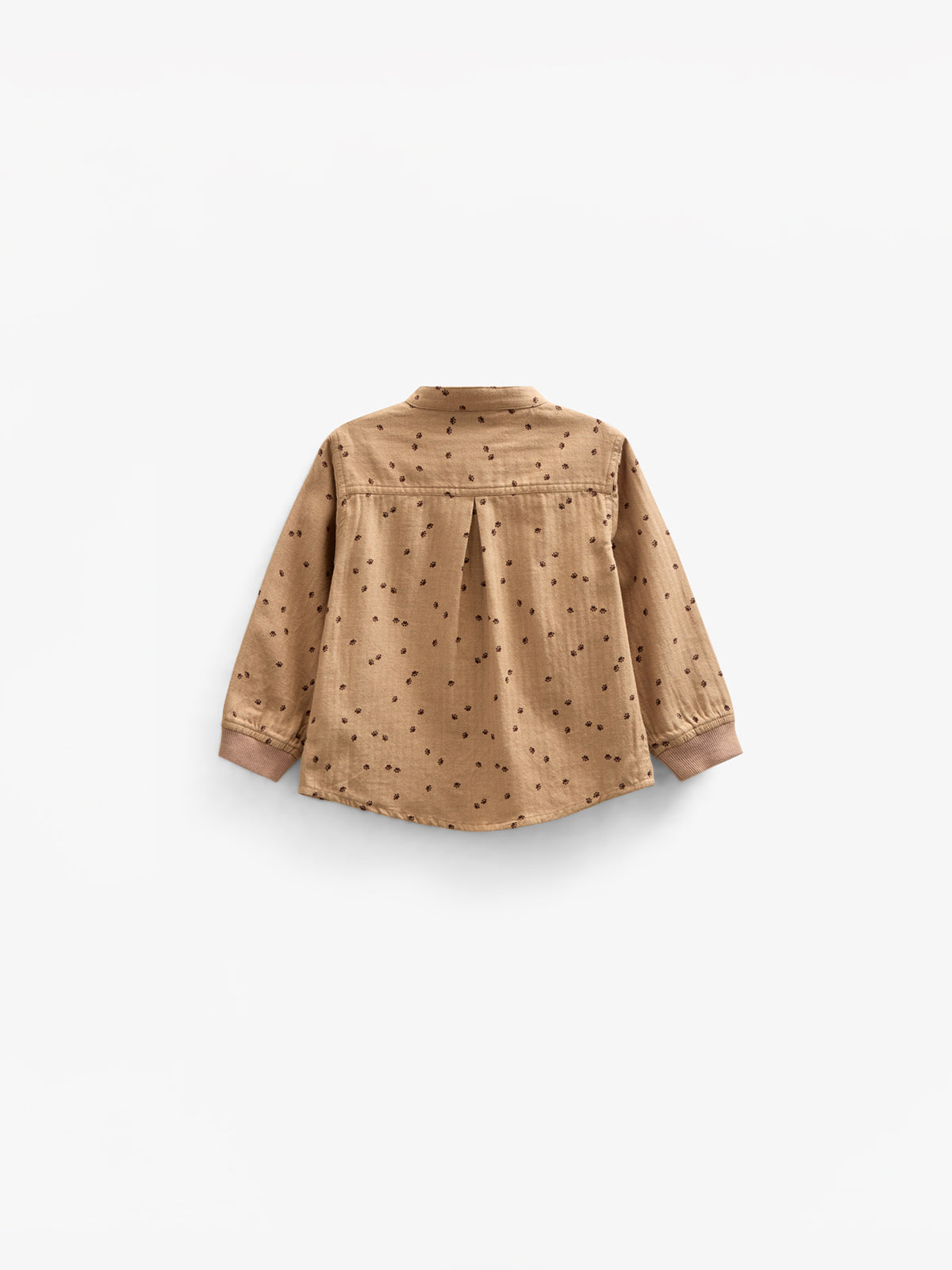 Visgraat Geweven Katoenen Shirt met Print - Kids - Light Brown | 100760 Edward