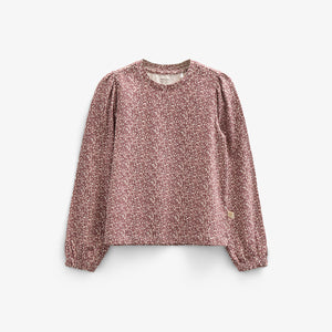 Bedrukte jersey blouse - Kids - Vintage Red | 100770 Ada