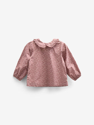 Bedrukte katoenen popeline blouse met kraag - Kids - Vintage Red | 100799 Allie
