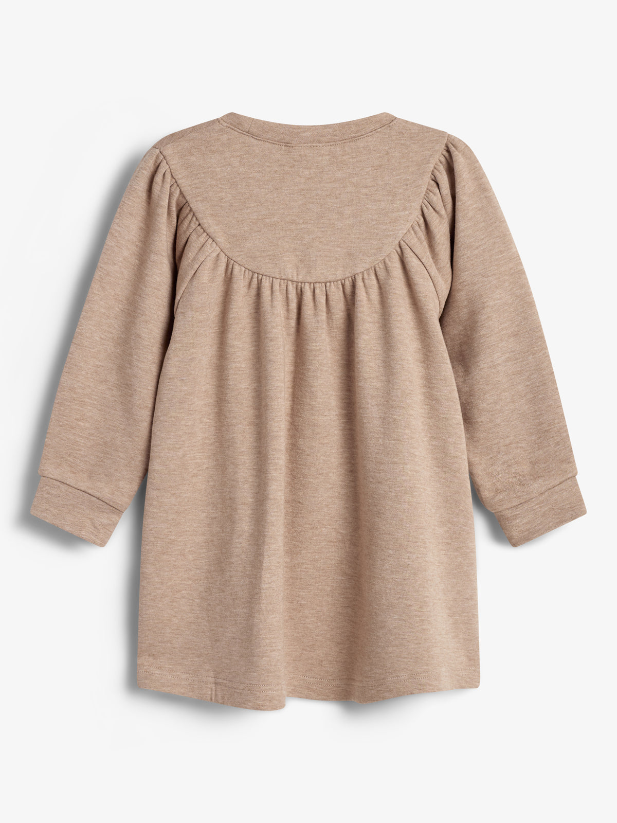 Pluche Jersey Jurk - Little - Beige Melange