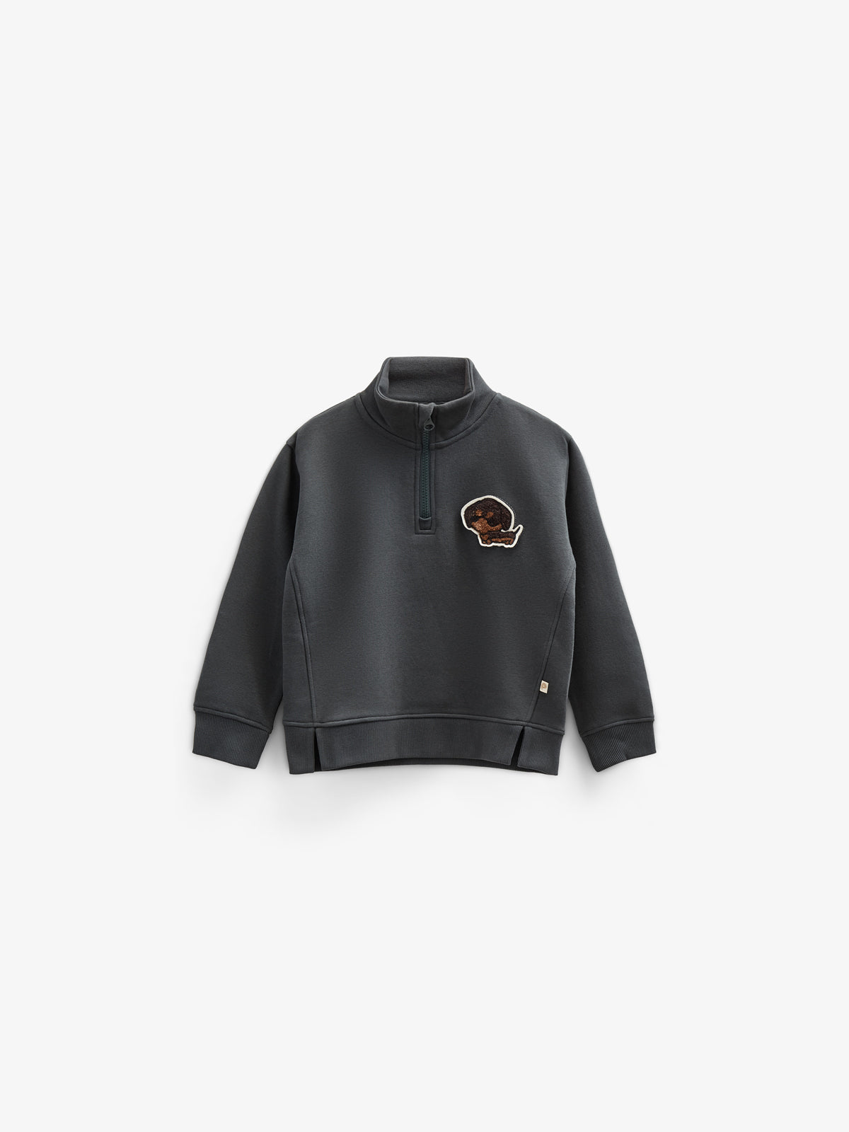 Sweatshirt met halve rits - Kids - Forest Green | 100810 Tristan