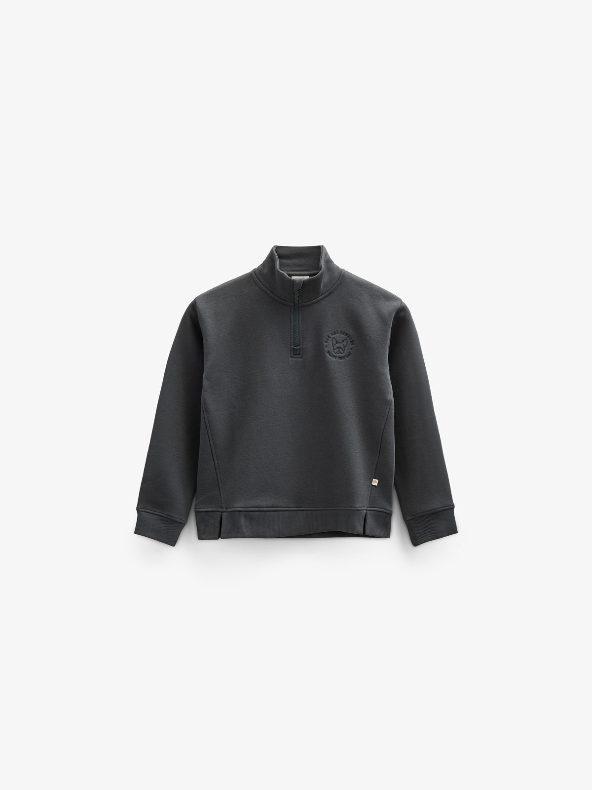 Sweatshirt met halve rits - Tween - Forest Green | 100811 Tristan