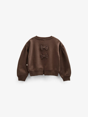 Sweatshirt met strikdetail - Kids - Chocolate | 100814 Ruth