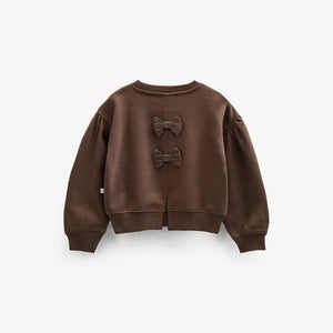 Sweatshirt met strikdetail - Tween - Chocolate | 100815 Ruth
