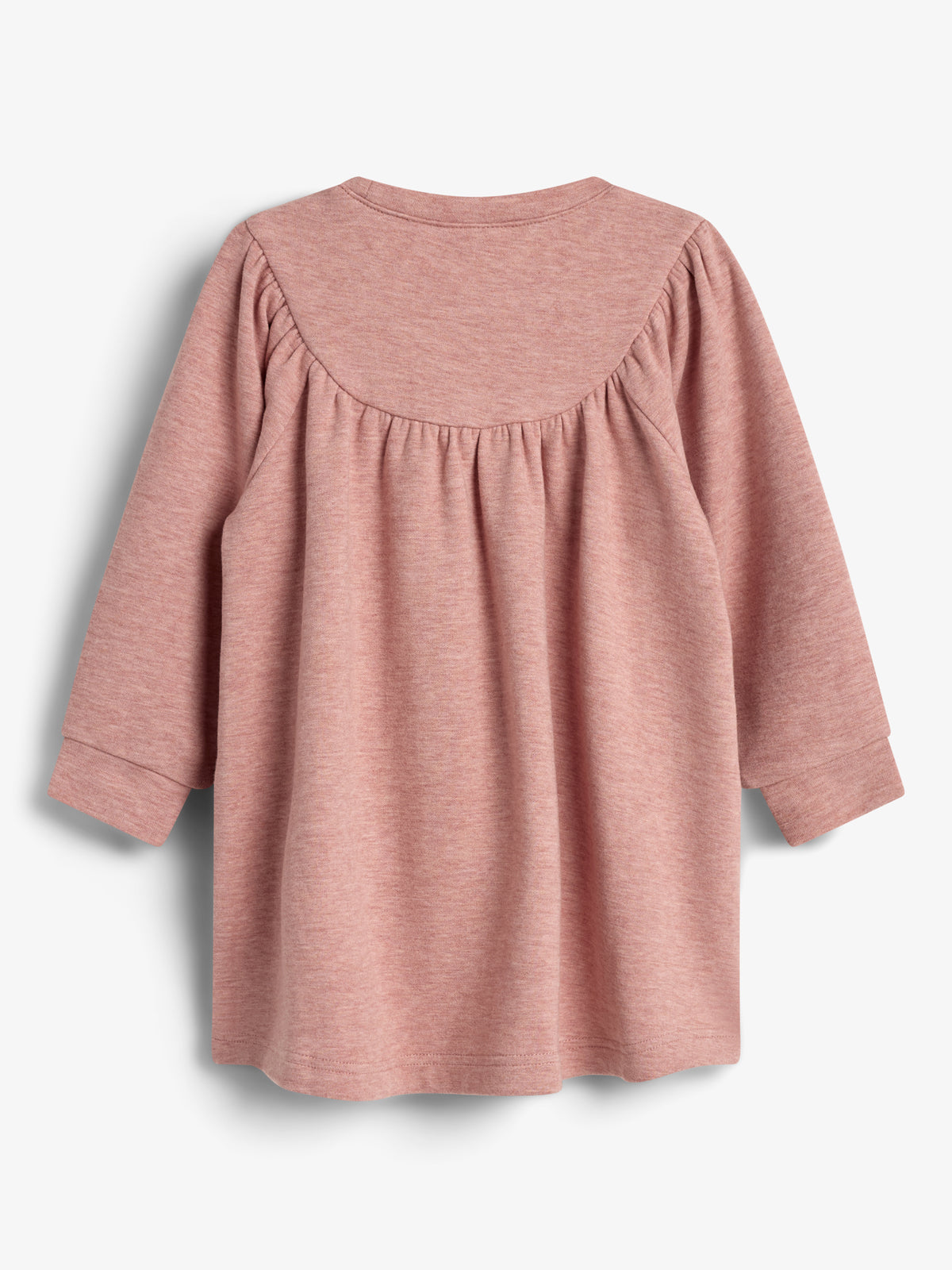 Pluche Jersey Jurk - Little - Dusty Rose Melange