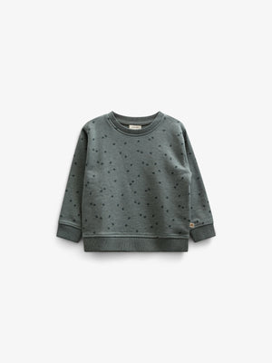 Jersey Ronde hals met print - Kids - Dark Green Melange | 100820 Tyler