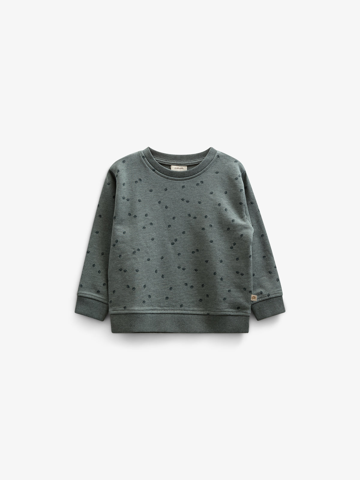 Jersey Ronde hals met print - Kids - Dark Green Melange | 100820 Tyler