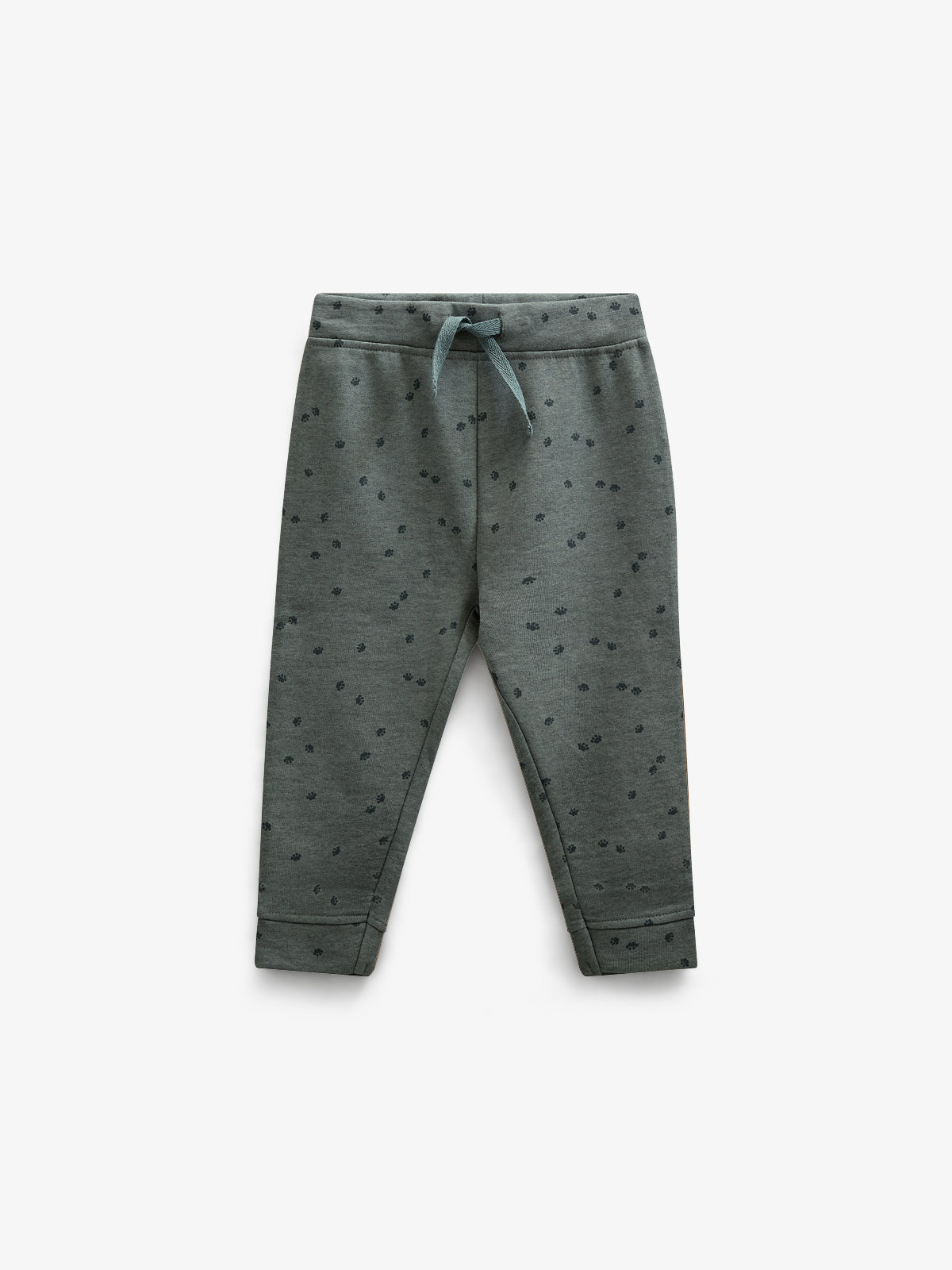 Jersey Joggers met Print - Kids - Dark Green Melange | 100822 Tyler