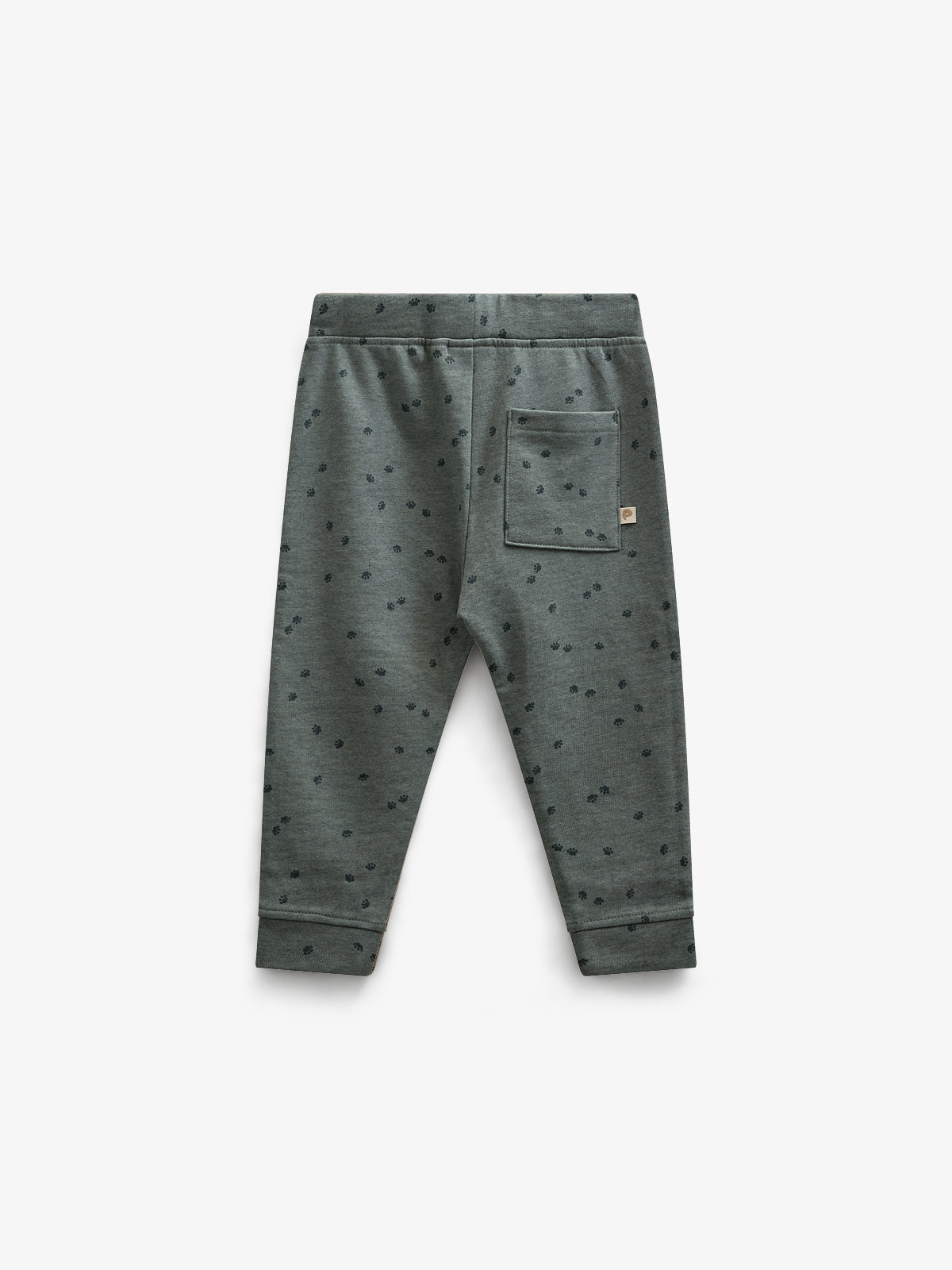 Jersey Joggers met Print - Kids - Dark Green Melange | 100822 Tyler