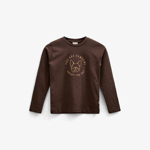 Slub Jersey T-shirt met lange mouwen - Tween - Chocolate | 100833 Kevin