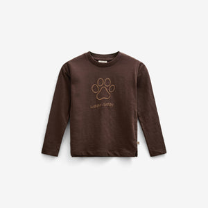 Slub Jersey T-shirt met lange mouwen - Kids - Chocolate | 100832 Kevin