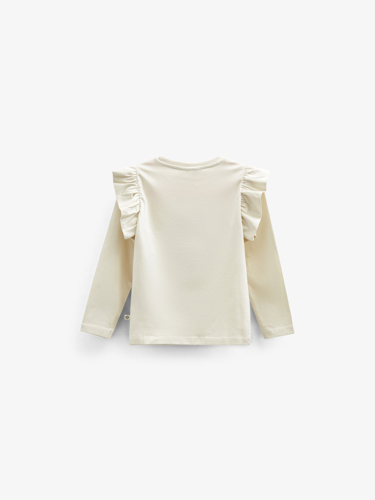 Jersey blouse met kraagmouwen en frontprint - Tween - Off White | 100845 Demi