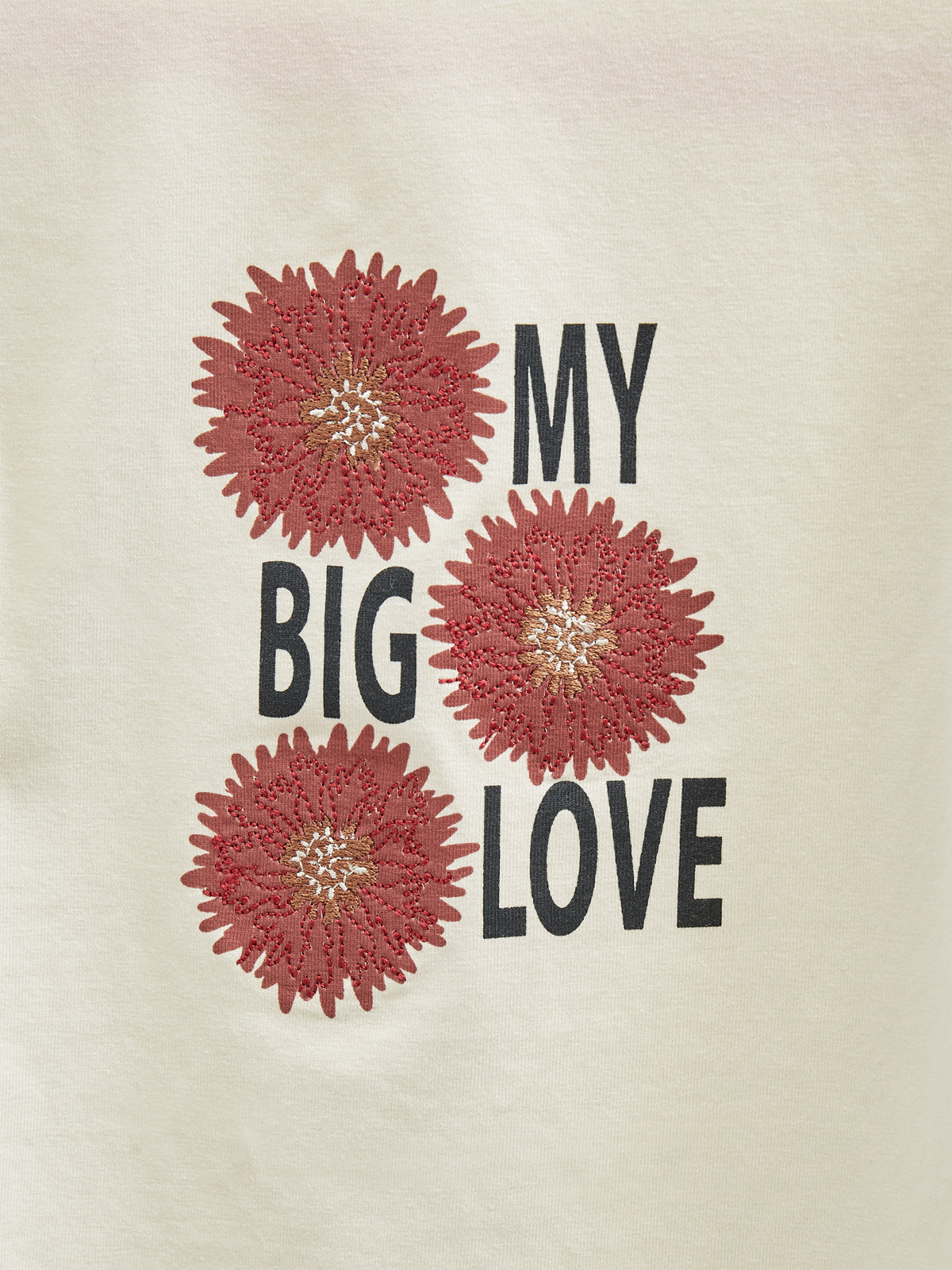 Jersey blouse met kraagmouwen en frontprint - Kids - Off White | 100844 Demi