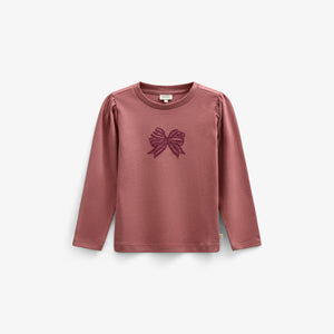 Longsleeve T-shirt met Frontprint - Kids - Old Rose | 100846 Kendell