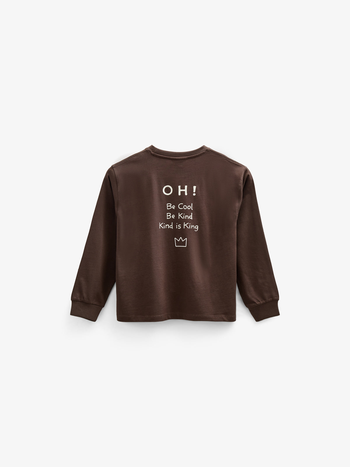 Oversized T-shirt met lange mouwen - Tween - Chocolate | 100852 August