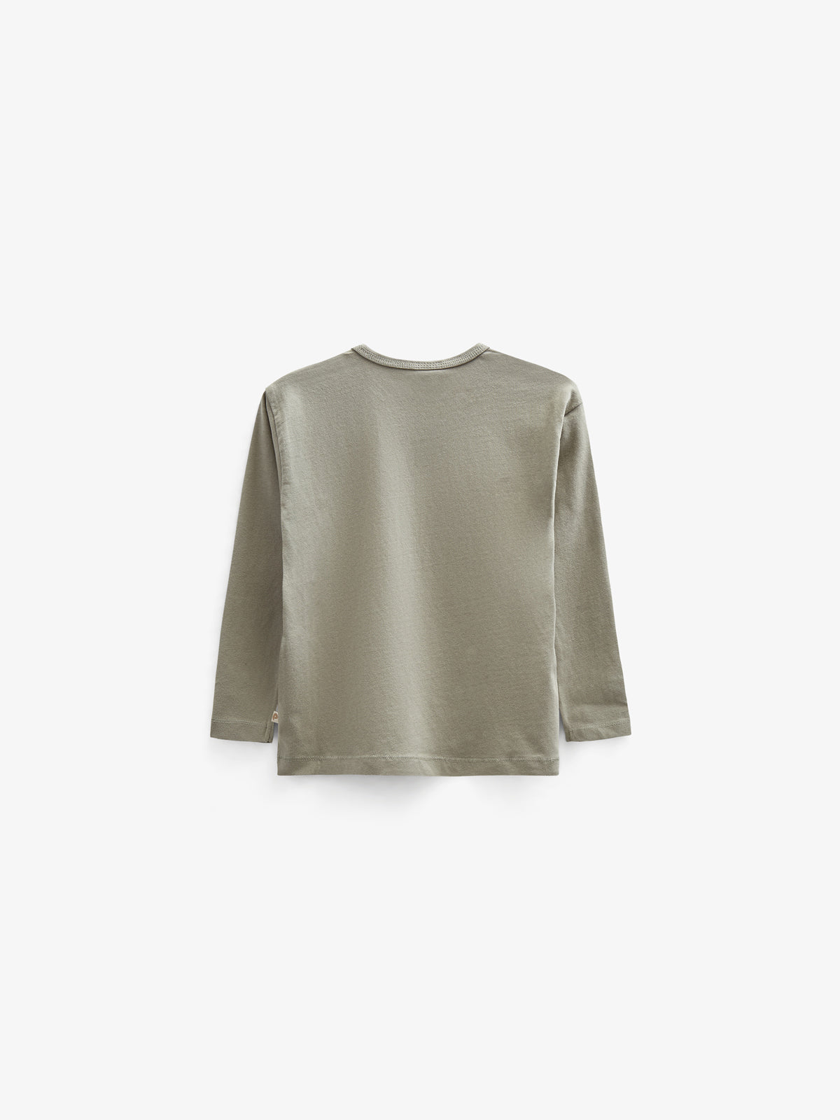 T-shirt met lange mouwen en borduursel - Kids - Dusty Green | 100856 Brandon